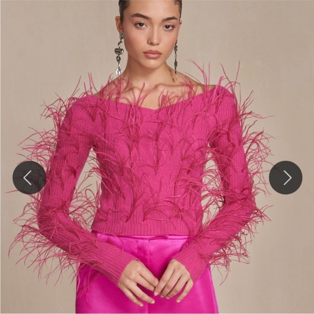 Cult Gaia Pink Danton Knit Top XS